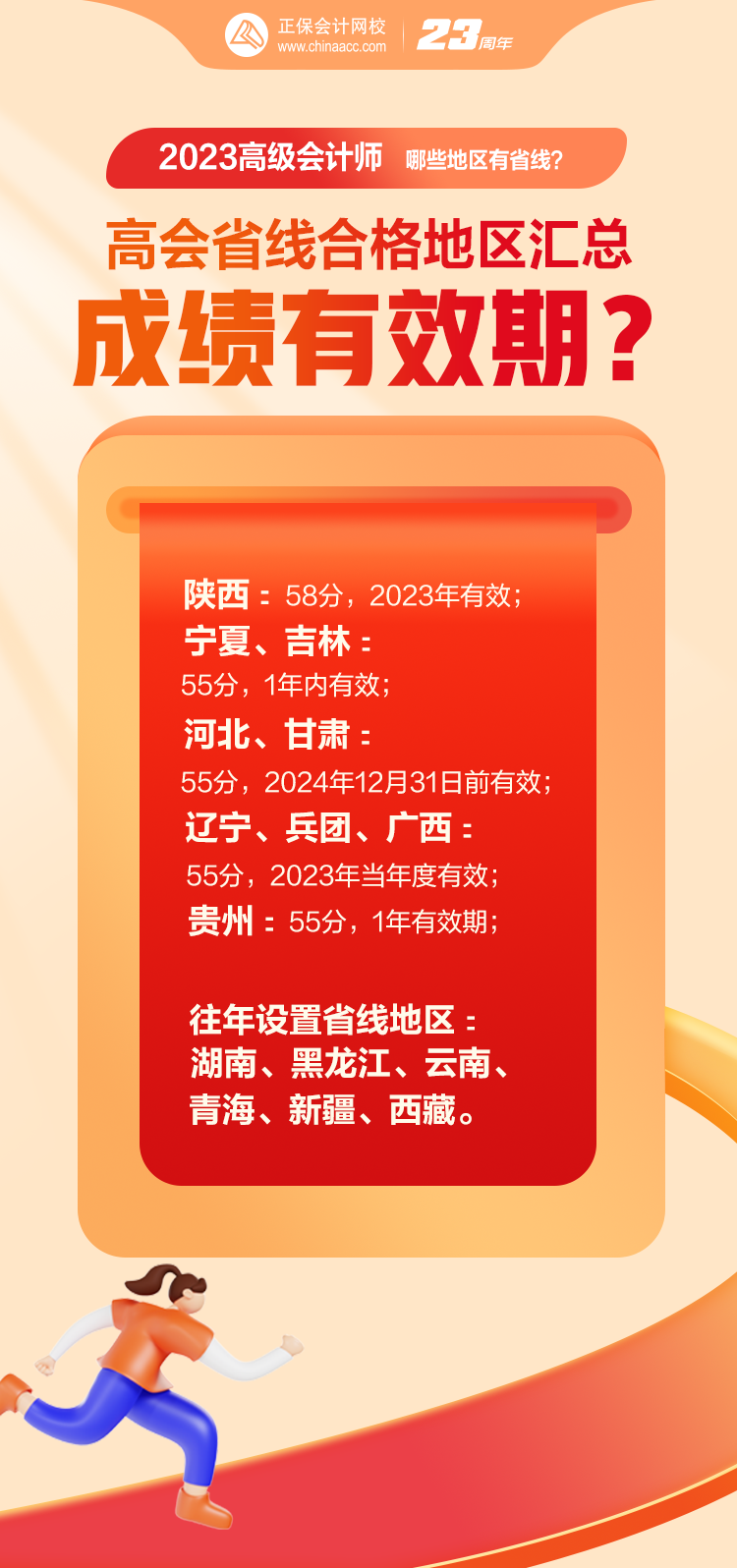2023年高會(huì)考試 哪些地區(qū)有省線呢？