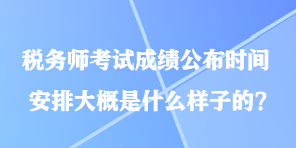稅務(wù)師考試成績公布時間安排大概是什么樣子的？
