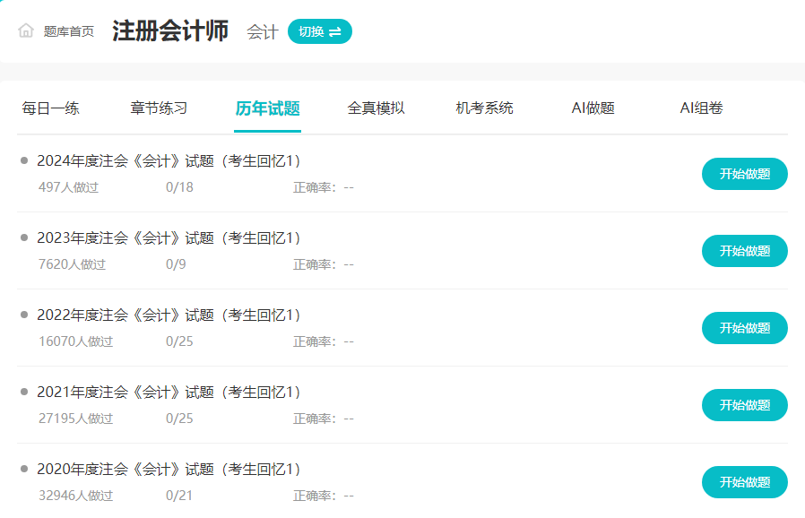 注會(huì)歷年試題有什么用？如何巧妙利用？