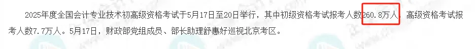 260.8萬人！考初級會計的賺大了！2